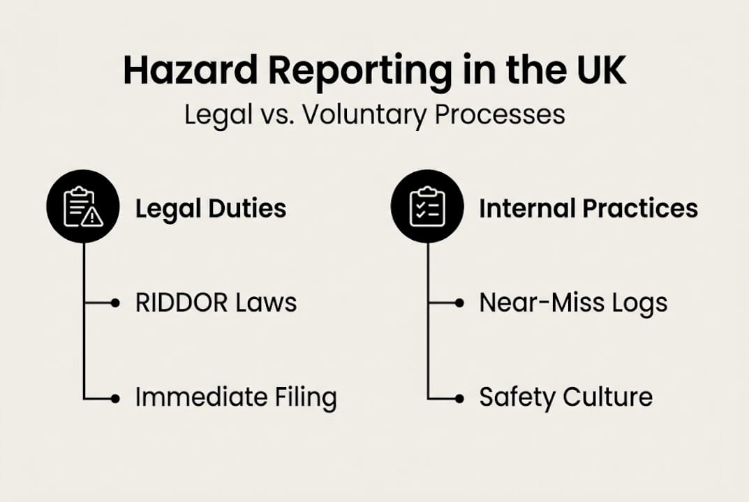 Infographic comparing legal and internal reporting layers