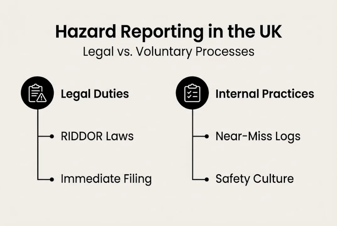 Infographic comparing legal and internal reporting layers