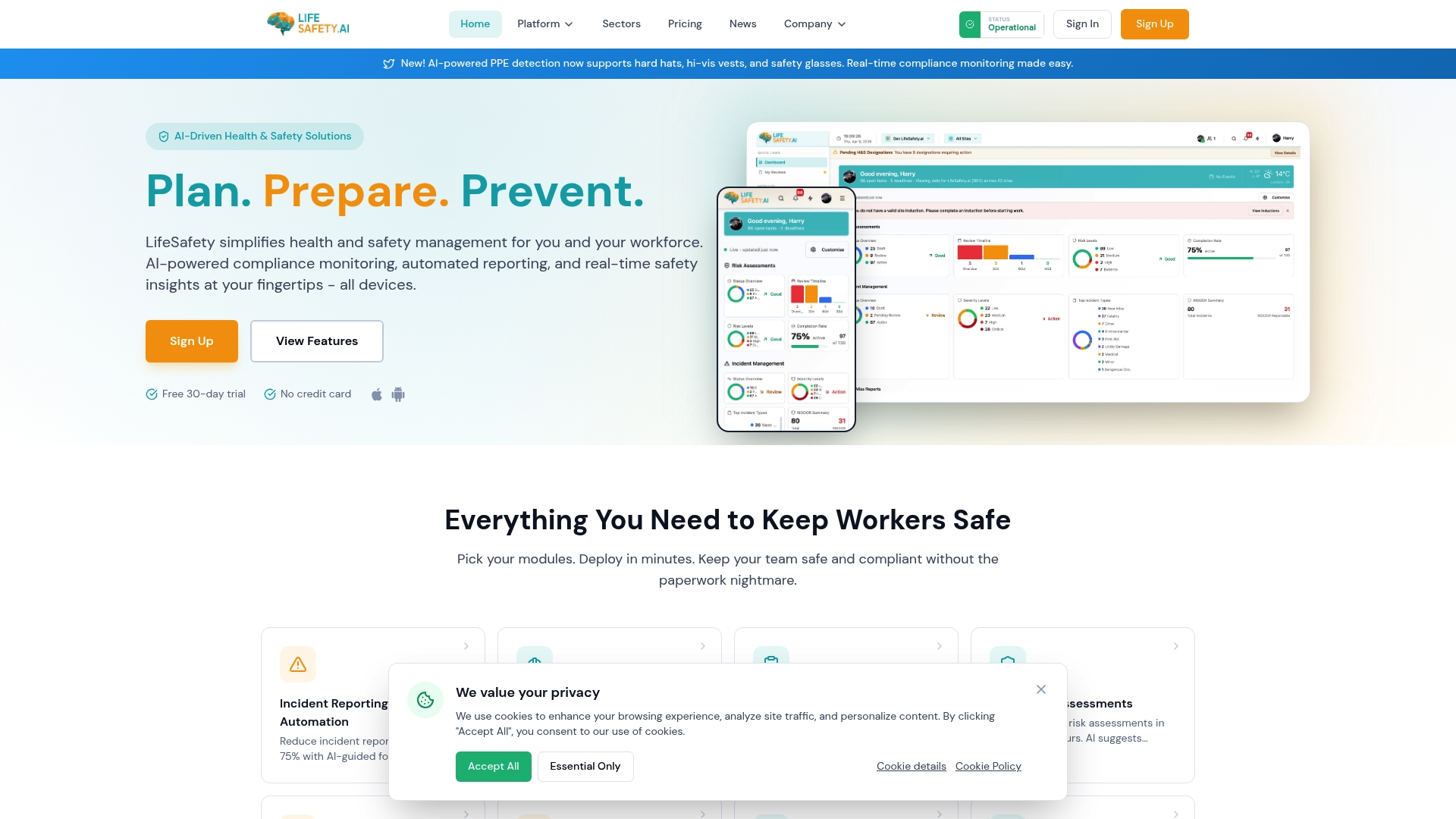 LifeSafety.ai product screenshot