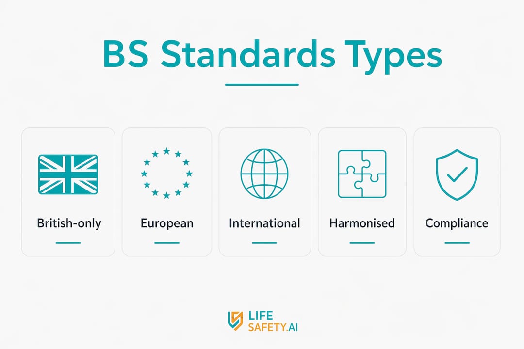 Infographic showing British Standards categories hierarchy