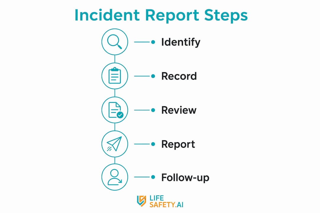 Incident report form key steps
